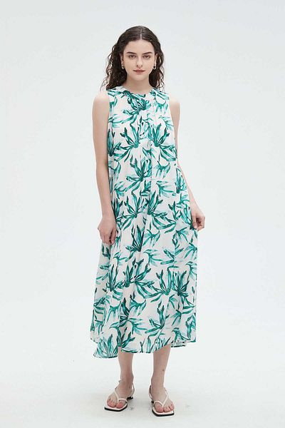 Nichii Floral Midi Cut Dress