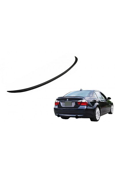 DELUXETUNING Trunk Spoiler compatible with BMW E90 3 Series 2004-2012 M3 Design, glossy black