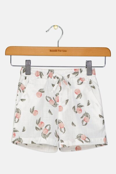 Scene & Heard Toddlers Girl Drawstring All Over Printed Shorts, Multicolor