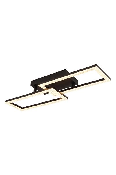 Globo Lighting LED ceiling light 67328-20, 20W, 1480lm, warm light, IP20, black, Globo, Globo