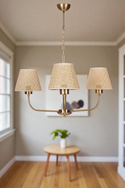 Lumexx APOLLO 3 LÜ ESKİTME PETEK ABAJURLU AVİZE