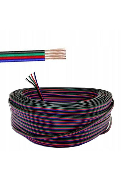 Rosfix Cablu RGB AWG22 1m 4x0.35mm pentru benzi LED cu 4 fire
