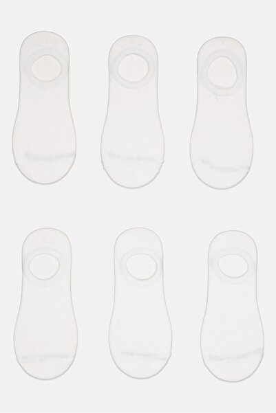 Ben Sherman Men 6 Pairs Brand Logo No Show Socks, White