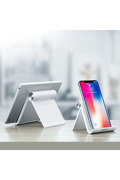 Ugreen Suport de birou reglabil pentru telefon și tabletă, alb