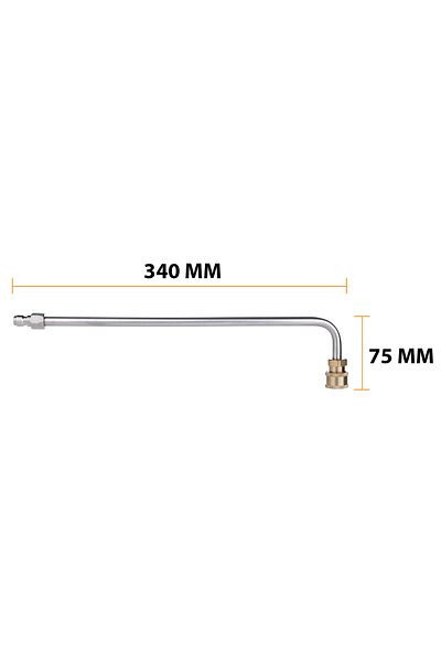 Rosfix Lanca do myjki ciśnieniowej 1/4" 34cm zagięta 90°