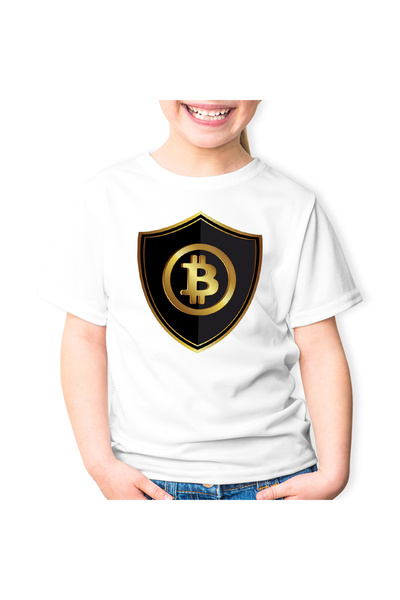 OEM Tricou copii Bitcoin Shield Blockchain