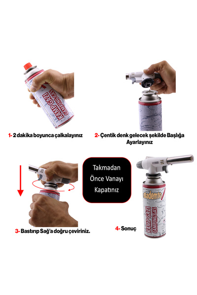 Badem10 10'lu Gaz Taşınabilir Portatif Kamp Ocağı Tekli Tek Gözlü Gri Renk Kartuşlu Piknik Tüp Bağlantı Ocak