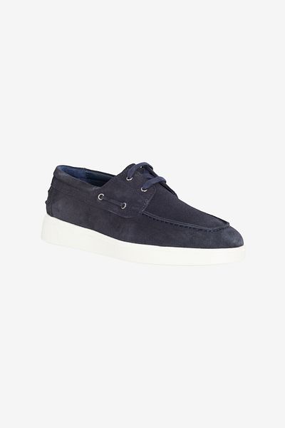AC&Co / Altınyıldız Classics Ανδρικά παπούτσια με εύκαμπτη σόλα με μπλε Navy Blue 100% δερμάτινη άνετη σόλα