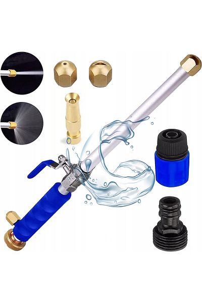 Rosfix Ciśnieniowa lanca do węża ogrodowego 3/4" (Lanca, przejściówka 3/4" oraz 3 dysze) SET4