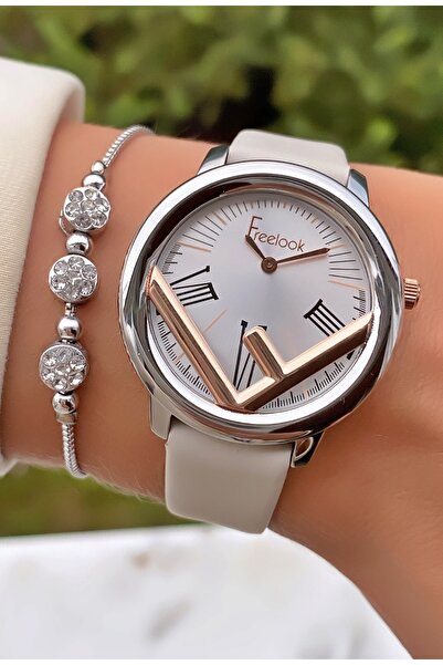 Daniel Klein Kadın Kol Saati – Beyaz Deri Kordonlu, Rose Detaylı Orijinal Şık...