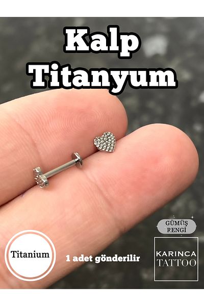 Karınca Piercing Heart Titanium Piercing Helix Flaat Conch Nose Lip Labret Tragus Earring