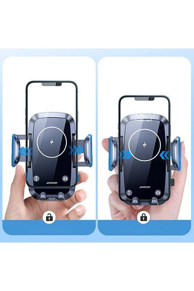 Joyroom Suport telefon auto pentru grilă, încărcător Qi, 15W, negru