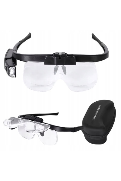 Rosfix Lupe LED OptiView 6 în 1 cu lumină | USB | 1,5x-4,5x | Set lentile