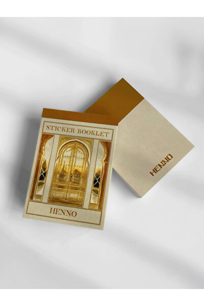 Henno Vintage Kapı Motifli Sticker Kitapçığı Sticker Defter – Ajanda & Scrapb...