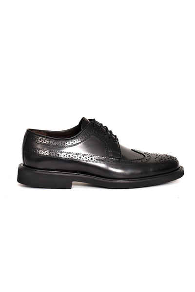 DANACI Genuine Leather Black Oxford Men's Shoes - Eva Sole Dnc E906
