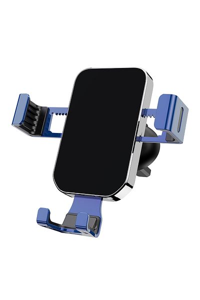 Hurtel Suport auto controlat prin gravitație pentru smartphone pe orificiul de ventilație, albastru