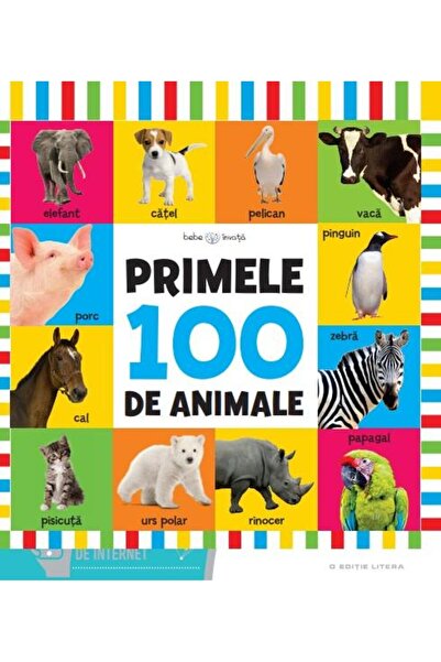Editura Litera Bebe invata. Primele 100 de animale (format mare)