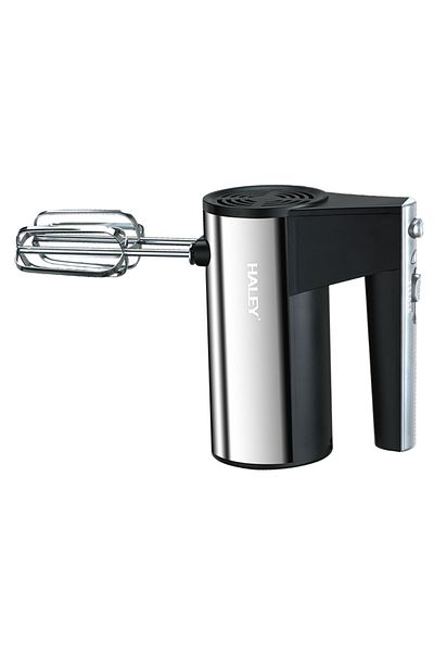 HALEY 500W Stainless Steel Hand Mixer – 5 Speeds, Quiet, Powerful Motor, Accessories Included