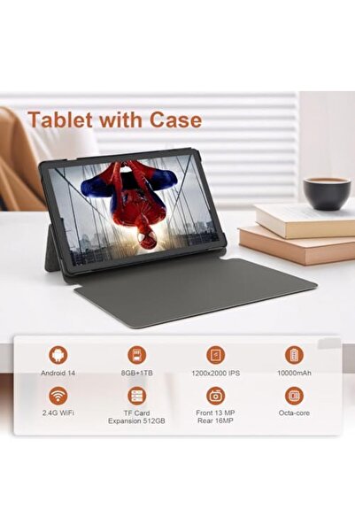 CIDEA C idea 10.36 Inches Tablet, Android 15 Tablet With 2K Screen, 8GB RAM 1TB ROM, Snapdragon QT615, 100