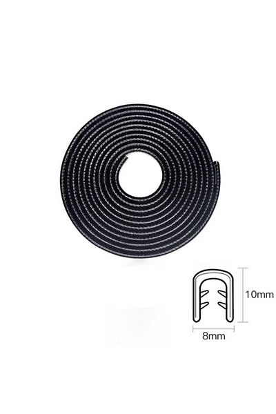 BGRJ Automotive Black car door protection strip, metal insert