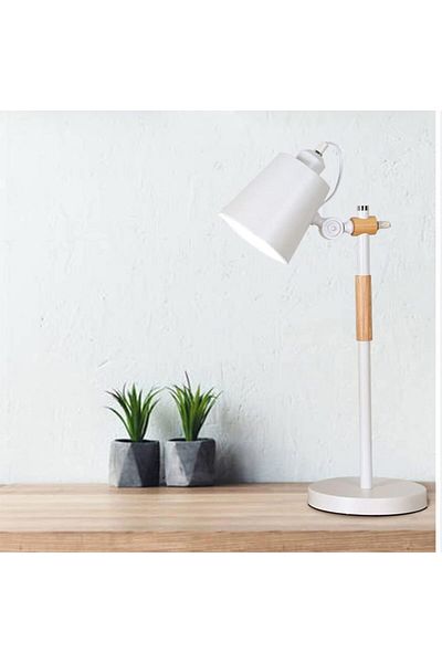 Saharaz Reading Desk Lamp,Desk Lamp,Adjustable,USB Powered,Elegant Design,White 20x20x46cm