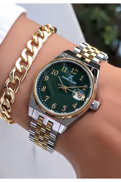 Daniel Klein Original Invoiced 2 Years Warranty 3Atm Waterproof Numerical Women's Wristwatch with Bracelet Gift