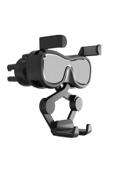 Hurtel Suport auto controlat prin gravitație pentru smartphone pe orificiul de ventilație cu odorizant de cameră, argintiu
