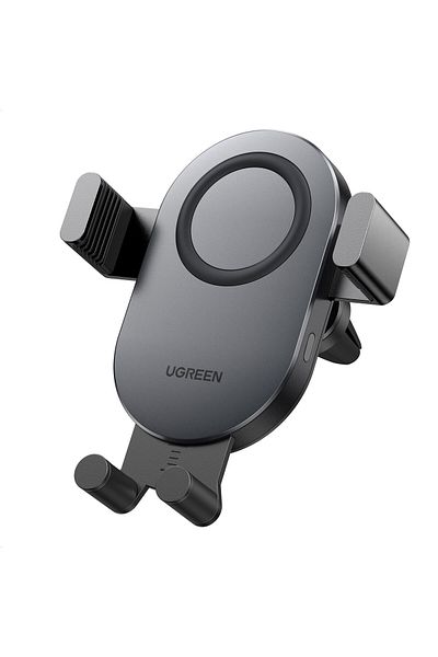 Ugreen Încărcător auto wireless Qi de 15W + suport de telefon pentru grilă, negru