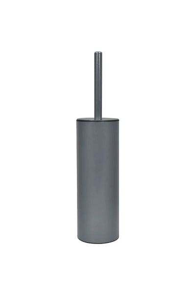 LUXXO Free-standing toilet brush and holder, matte black, stainless steel