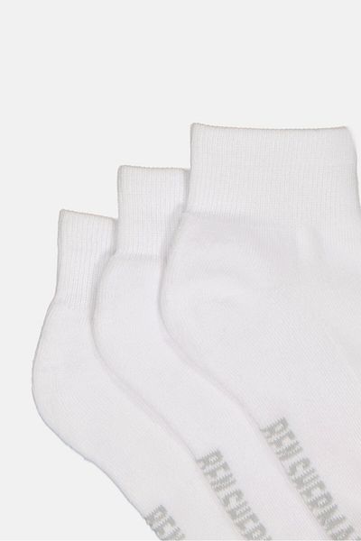 Ben Sherman Men 8 Pairs Brand Logo Quarter Cut Socks, White