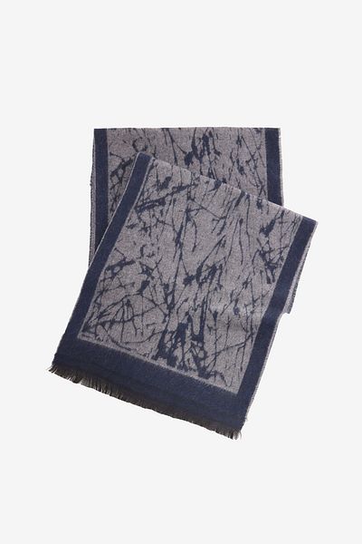ALTINYILDIZ CLASSICS Ανδρικό μαντίλι με μπλε-γκρι σχέδιο Standard Fit