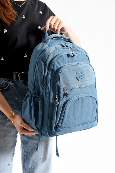 Çanta Sepetim Rucsac de școală și de călătorie din țesătură importată rezistentă la apă, cu compartiment pentru laptop