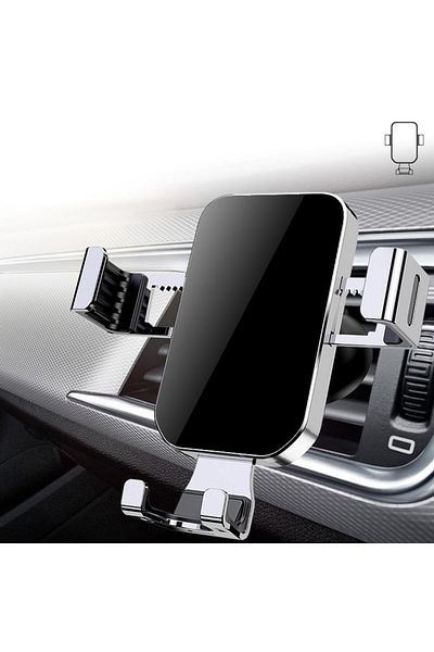 Hurtel Suport auto controlat prin gravitație pentru smartphone pe orificiul de ventilație, albastru
