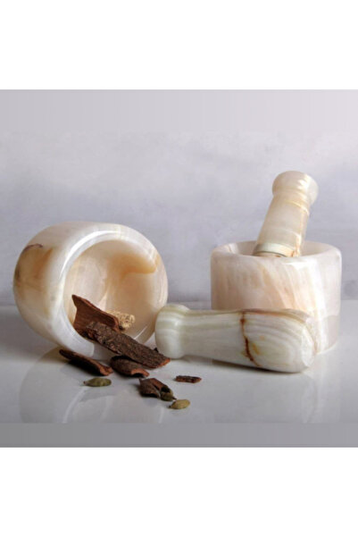 Noura Natural Mermer Havan Safran Havanı