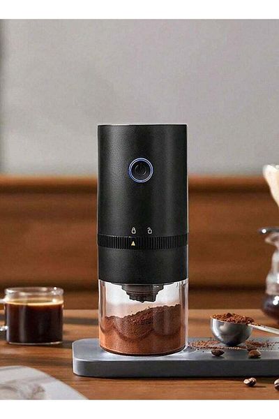 Primo Plus Toscana Yo Portable Rechargeable Electric Coffee Grinder Black USB C