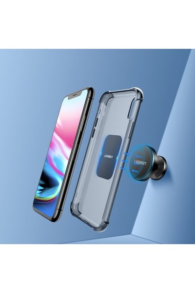 Ugreen Metalowa płytka do uchwytów magnetycznych na telefon smartfon czarny ZESTAW 2szt.