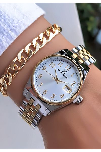 Daniel Klein Original Invoiced 2 Years Warranty 3Atm Waterproof Numerical Women's Wristwatch with Bracelet Gift