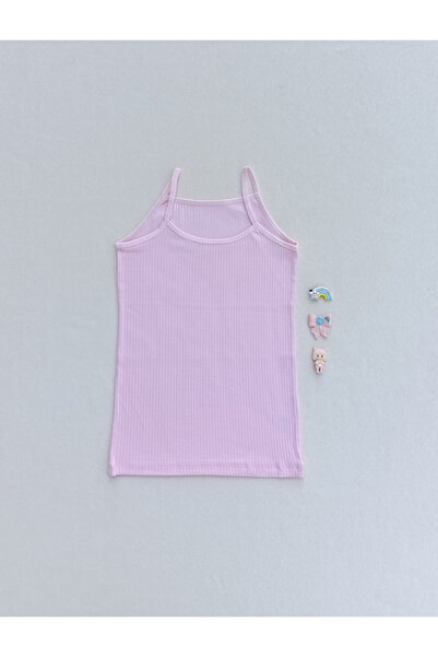 siyalife Ribbed Soft Flexible Fabric Pink 3-Piece Children's Undershirt