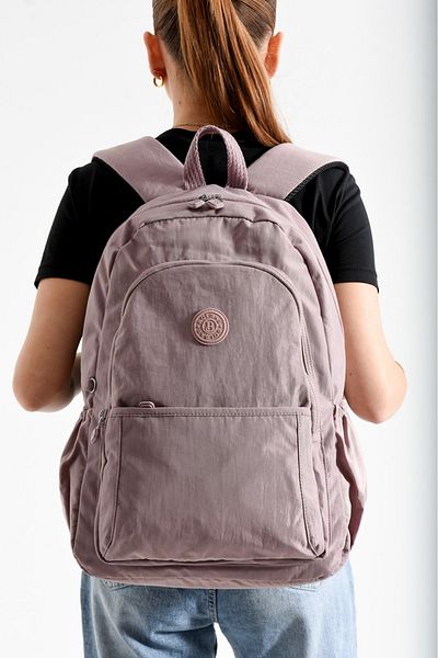 Çanta Sepetim Waterproof Imported Crinkle Fabric School Business and Travel Backpack with Laptop Compartment