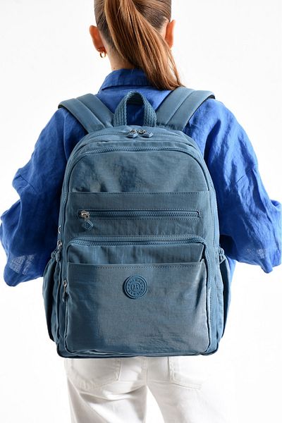 Çanta Sepetim Rucsac de școală și de călătorie din țesătură importată rezistentă la apă, cu compartiment pentru laptop