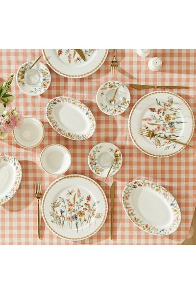 Bella Maison Flores Porcelain 26 Piece Breakfast Set for 6 People