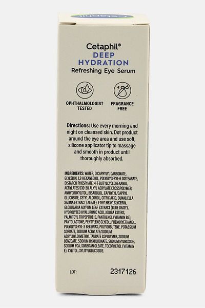 Cetaphil Deep Hydration Refreshing Eye Serum With Hyaluronic Acid, 15 ml