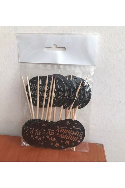 AKTEZ-EL 20 Happy Birthday Themed Toothpicks