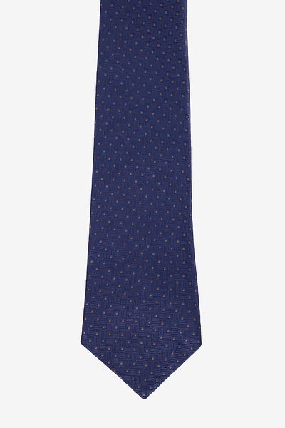 ALTINYILDIZ CLASSICS Men's Navy Blue-Brown Patterned Tie