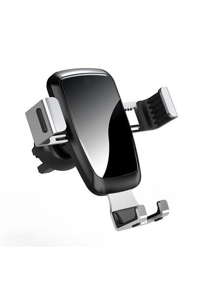 Hurtel Suport auto pentru smartphone bazat pe gravitație, pentru orificiul de ventilație, argintiu