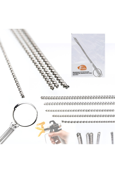 Rosfix Tije metalice de curățare pentru pistoale de vopsit, 5 buc.