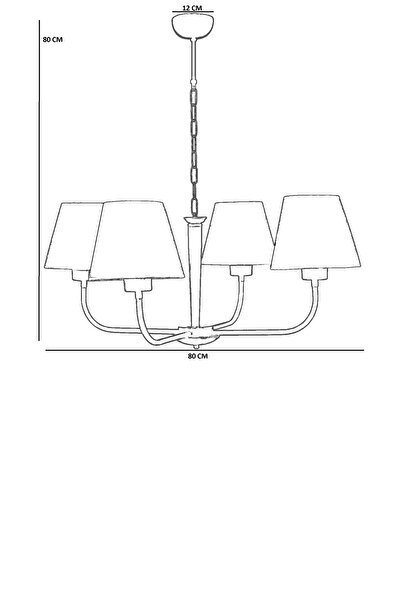Lumexx APOLLO 4 LÜ ESKİTME PETEK ABAJURLU AVİZE