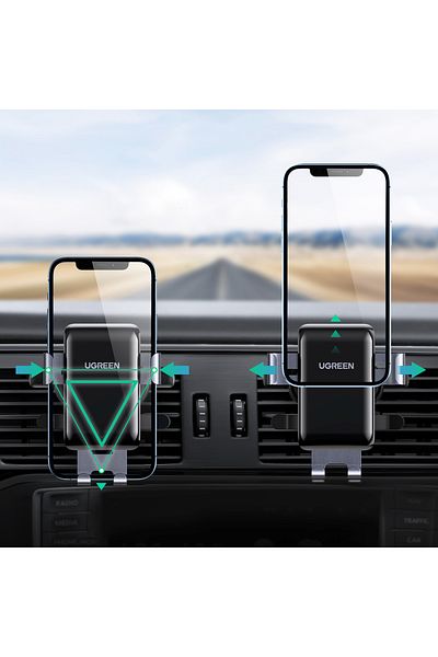 Ugreen Suport auto Gravity - Gri rotund cu grilă