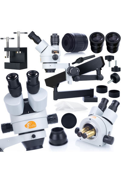 Rosfix Microscop stereo trinocular Neptune Pro MSNP-T-WDMS1 cu braț