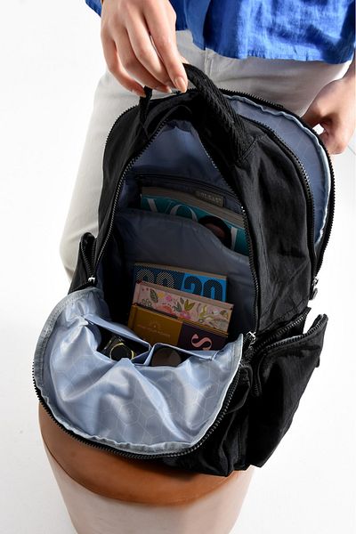 Çanta Sepetim Waterproof Imported Crinkle Fabric School Business and Travel Backpack with Laptop Compartment
